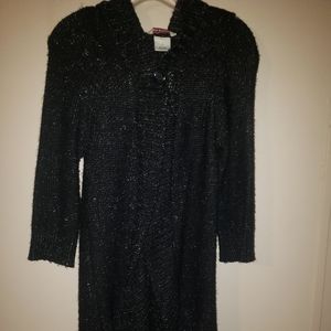 Hooded 3/4 sleeve cardigan